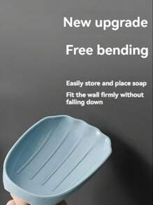 1 件装全新肥皂盒架，壁挂式肥皂托盘，家用浴室肥皂收纳架，无需钻孔 - 彩色 - 查看 3