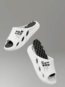 男士时尚按摩拖鞋，速干露趾室内/室外运动凉鞋，男士夏季沙滩街头休闲拖鞋，舒适浴室淋浴按摩家居鞋 - 彩色 - 查看 7