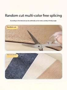 WhiskerWonders 自粘式聚酯纤维猫抓垫 - 1 件装毛毡抓垫，适用于墙壁和家具，多种尺寸包装，适合所有猫咪 - 彩色 - 查看 6