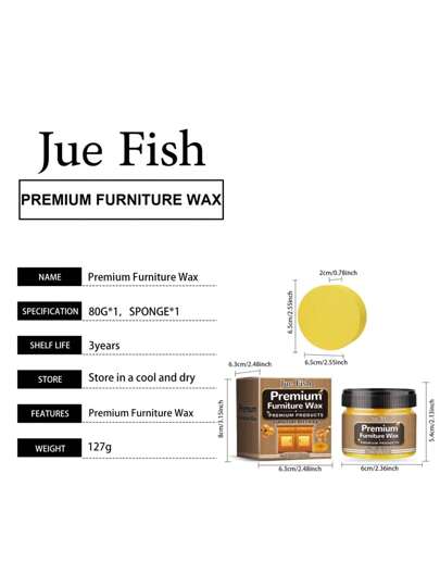 Cire d'entretien et de nettoyage multi-usage à base de cire d'abeille pour rafraîchir les meubles