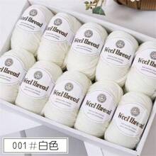 1 Set Of 10 Mixed Wool Yarn Skeins, Total Weight 1.1 Lbs, With Various Color Combinations Available. These Soft And Skin-Friendly Yarns Are Suitable For Sweaters, Scarves, Hats, And Other DIY Crafts.