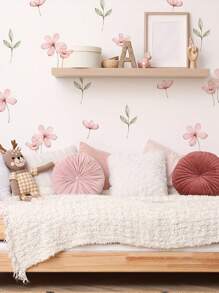 1pc Of Creative Home Decorations Wall Stickers, Bohemian Style Floral Pattern Self-Adhesive Wall Stickers, Bedroom Entrance Living Room Porch Home Decoration Wall Stickers, Wall Decoration Decals, Vinyl Decal For Home Decorations,Spring Decoration Items Refresh Your Home