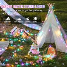 KBO JMEXSUSS Easter Lights Clear Wire Outdoor Indoor, 168ft 600 LED Multicolor Easter String Lights Plug In For Bedroom Tree Room Party Decorations - Easter Color - View 2