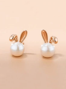 1 Pair Cute Rabbit & Carrot Rhinestone Earrings, Elegant Everyday Or Party Accessory - Multicolor - View 12