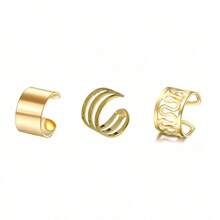 1pc Fashion Men's Ear Clip Punk Street Style Ear Cartilage Clip Ring Hollow Out Design False Perforated Earrings Daily Wear Jewelry Gifts ﻿ - Multicolor - View 7