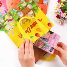 12/6 件复活节礼品袋，带手柄的复活节篮子礼品袋可重复使用无纺布手提袋适用于复活节假期春季派对用品开口尺寸 21x20x15cm