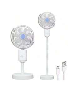 110cm Rotating Table And Floor Fan USB Portable Articulated With Rechargeable Battery - Bingo - 彩色 - 查看 1