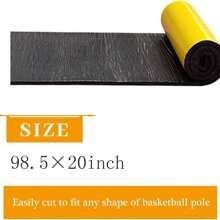 Basketball Pole Pad – Weatherproof Padding For Round & Square Basketball Poles, Ideal For Basement Pole Padding & Garage Pole Wrap, Easy Installation Impact-Resistant - Yellow - View 2