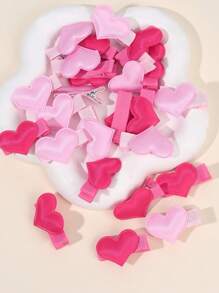 24pcs Heart Hair Clips For Girls Heart Shaped Alligator Clips Small Sweet Heart Barrettes Toddler Girl Bows Adorable Barrettes Gifts Kids Baby Hair Accessories