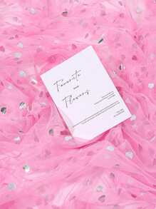 1 件心形金箔网布饰品，女士发饰 - 粉色 - 查看 3