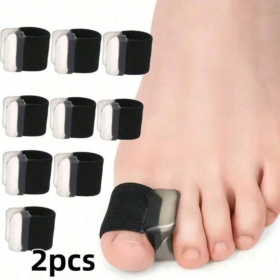 2 piezas de Separador de dedos de silicona, transpirable, suave, antideslizante, color negro, para lavar a mano únicamente, para diversos tipos de calzado