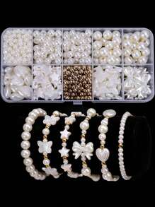 Polymer Clay Letter Beads DIY Bracelet Jewelry Making Supplies Kit, Multi-Specification Beads Set, Accessories For Bracelets, Necklaces, Jewelry Making, Great Gift For Family, Friends And Students