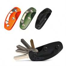 多色便携式男士口袋钥匙收纳工具钥匙扣钥匙扣户外 EDC 装备，单开轻量版，铝合金钥匙扣带登山扣