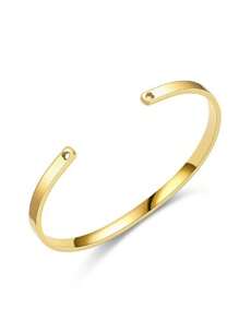 1 pièce Bracelet personnalisé, Manchette gravée pour femmes, Bracelet personnalisé avec nom, Coordonnées empilées, Cadeau de demoiselle d'honneur, Cadeau de la Saint-Valentin personnalisé. Or, Argent, Or rose, Élégant, Coloré, Vintage, Simple, Unisexe, Décontracté, Mignon, Personnalisé, Unique, Cadeau idéal pour lui, Cadeau idéal pour elle, Elle, Petit ami, Petite amie, Papa, Maman, Famille, Amis, Pour les anniversaires, Pour les diplômes, Pour le bal, Pour la fête, Cadeaux de la fête des mères pour les femmes