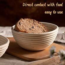 [Fast Delivery] Complete Bread Making Tool Set: 9-Inch Round Natural Rattan Proofing Basket Set, Includes Lame, Dough Scraper And Linen Liner - Ideal For Home And Professional Bakers - Fermentation Bowl Set - View 4