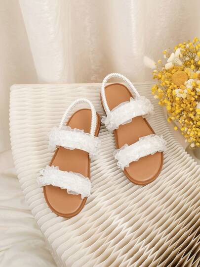 Sandały letnie w stylu księżniczki dla małych dziewczynek