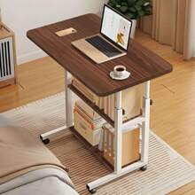 Mesa elevable para laptop 3 niveles, altura ajustable 90 cm, mesa lateral multifuncional para jardín y oficina - Café integral - Ver 7