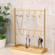 Golden Iron Jewelry Display Organizer, Pendant Stand Hooks, Bracelet Holder Earrings Storage Rack For Necklaces, Suitable For Store Home Use - Gold - View 6