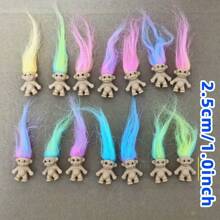5/10/20/30pcs Mini Troll Dolls, Retro Lucky Troll Miniature Movable Figurines, Colorful Cute Guys Series, School Projects, Arts & Crafts, Party Favors, Christmas Gifts, Random Colors - Multicolor - View 3