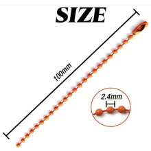 20/50 Pcs Ball Bead Chain Metal Keychain 2.4mm Beads Chains, Bulk Dog Tag Necklace Chains With Connectors For DIY Necklace Jewelry Making Hanging Ornament Craft (Vibrant Color)