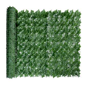 2 Rolls 19.6*39.3 Inch Artificial Ivy Privacy Fence Grass Wall Screen Fake Vines Balcony Fence Privacy Screen Cover, Faux Ivy Leaf Hedge Panels Wall Decoration