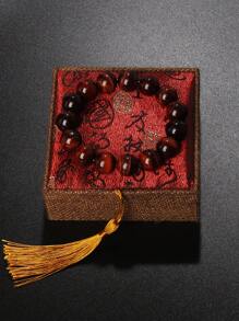 1 szt. Oryginalne bransoletki Lightning Red Tiger Eye dla mężczyzn 6-10 mm Natural Energy Stone Round Beads Bransoletki dla kobiet Soul Jewelry