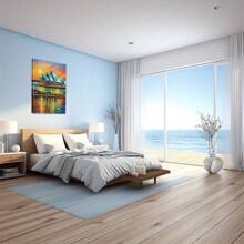 Sydney Opera House With Sunset And Reflection. Large Wooden Framed Wall Painting Artist Home Decoration Oil Painting - Bedroom, Bathroom, Living Room, Office, Kitchen, Christmas Gifts - 1 Piece - 彩色 - 查看 6