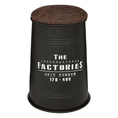 Atmosphera Pouf canister "Joao", métal et bois, noir
. Livraison gratuite 24/72h.