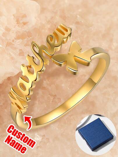 Nhẫn tên tùy chỉnh cho phụ nữ, nhẫn đính hôn có thể điều chỉnh cho các cặp đôi. Những món đồ trang sức được cá nhân hóa này là món quà hoàn hảo cho Ngày của Mẹ, kỷ niệm, sinh nhật và có thể tặng cho người yêu, phụ nữ, mẹ hoặc bạn thân.