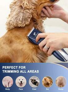 1 pieza Cortadora de pelo eléctrica para mascotas, recortadora mini para perros y gatos con carga USB - Multicolor - Ver 2