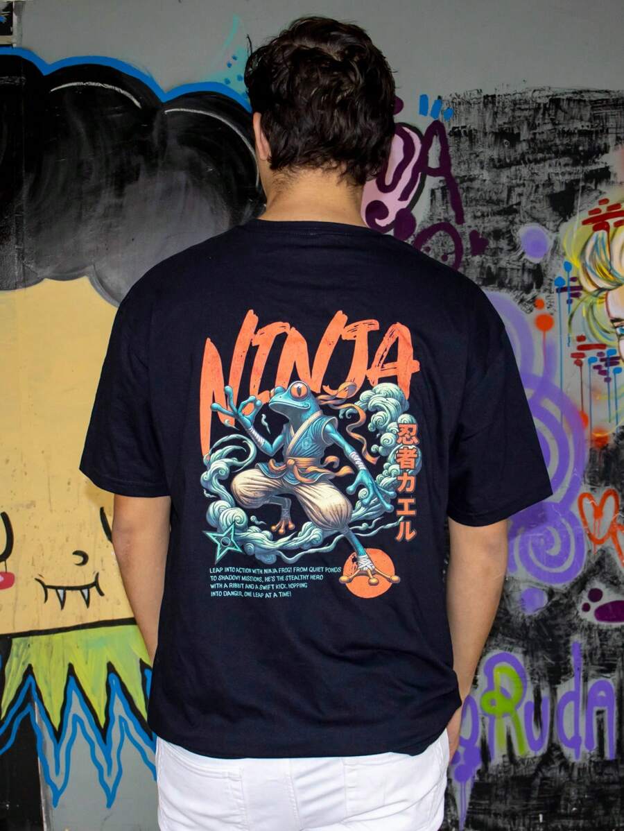 Camiseta para hombre manga corta, con estampado de moda, diseño urbano, fácil de combinar, cuello redondo estilo urbano, perfecta para regalo.