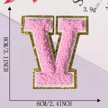 8CM Patch Letters For Clothes Alphabet Sticky Letter Clothing Bags Jacket Iron On Letter Emblems Chenille Patches For DIY MC006 - Multicolor - View 16