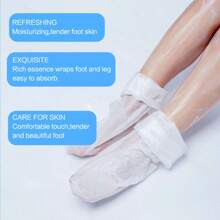 3 对/5 对/10 对山羊奶加长足膜，保湿足部去角质，足部护理腿膜 - 淺藍色 - 查看 8