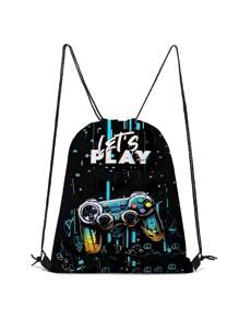 3D Printing GAME Theme Bundle Pocket, Colourful Drawstring Backpack, Sport Gym Training Storage Bag