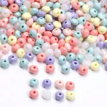 200 piezas de cuentas acrílicas de ábaco multicolor de 6mm - Adecuadas para manualidades de joyería, artesanía y accesorios DIY