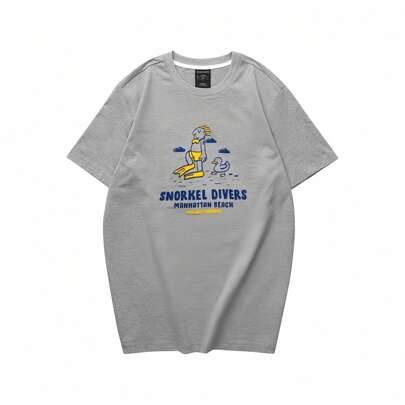 Skechers LIFESTYLE Simple Casual Round Neck Cotton Sports Short-Sleeved T-Shirt