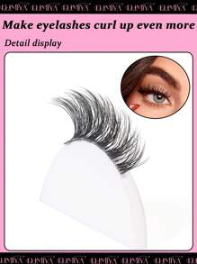 10 对天然睫毛延长，透明茎交叉鱼尾设计，优雅黑色 14 毫米