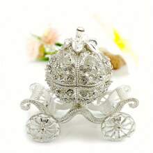 1 pièce Boîte à bijoux, Boîte de rangement pour bijoux, Boîte décorative en forme de carrosse citrouille, Cadeau de Noël, Cadeau du Nouvel An pour hommes et femmes