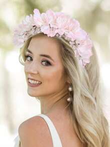 1 Piece Teen Girl Faux Flower Headband Cute Sweet Girl Hairband Spring And Summer Hair Accessories For Wedding Vacation Party - Multicolor - View 5