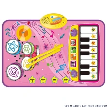 1 Set Kids Musical Pad With 2 Drumsticks, Learning Floor Mat, Indoor Interactive Puzzle Toy, Birthday Gift