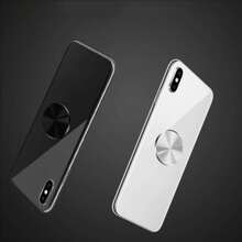 1/2 Peças Placas Metálicas de Reposição para Suporte de Carro Magnético Preto Redondo Sem Furos para Parte Traseira do Case, Ímãs de Telefone. Adesivo Traseiro Forte, Adesivos de Suporte de Telefone Celular Circular