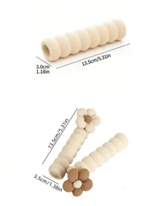 Flower Door Handle Crash Pad Soft Insulation Protective Cover,Thickened, Spiral Design,Door Handle Bumper Protector,Effective To Prevent Wall And Door Lock Damage,Home Anti-Collision & Anti-Static Doorknob Sleeve,And Dust-Proof For School,Office,Household,Travel,Bag,Organizer,Storage, Back To School Supplies