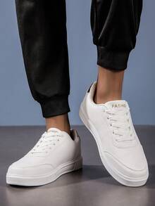 Versatile White Sneakers, New Spring/Autumn Korean Fashion Student Flat Casual Sneakers, Style - Platinum - View 5