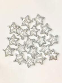 20个女士发光银星发夹，发饰套装，包含刘海夹，发光发夹，适合音乐会和派对，爪夹，发卡，学习用品，头部饰品，发夹 - 銀色 - 查看 4