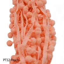 5 码绒球蕾丝边球迷你珍珠绒球流苏丝带缝纫蕾丝编织面料 DIY 手工工艺品服装配件 - 彩色 - 查看 41