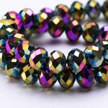 115/83/63pcs, 4/6/8mm Glass Beads Super Sparkling Purple/Blue/Yellow/Green Bead Accessories For DIY Jewelry Making, Bracelets & Necklaces