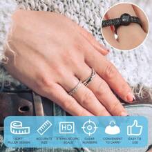 1pc/2pcs Ring Sizer Gauge - US Size 1-17, Reusable Ring Finger Measure Adjuster With Magnifier, Valentine's Day Ring Sizing Tool - Multicolor - View 7