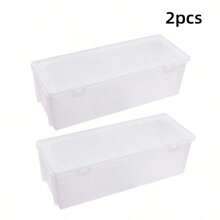 1pc Extra Large Clear PP Nail Polish Storage Box - Stackable Organizer For Nail Art Tools, Salon-Grade Beauty Accessory, Room Decor, Bags, Cosmetic Bags, Vanity, Travel, Makeup Bag, Travel Essentials, Storage Box, Organizer, Travel Necessities, Cosmetic Storage Box, Makeup Bag, Cosmetic Storage Box, Storage Box, Toiletry Bag, Desktop Organizer, Cosmetic Bag - Clear - View 6