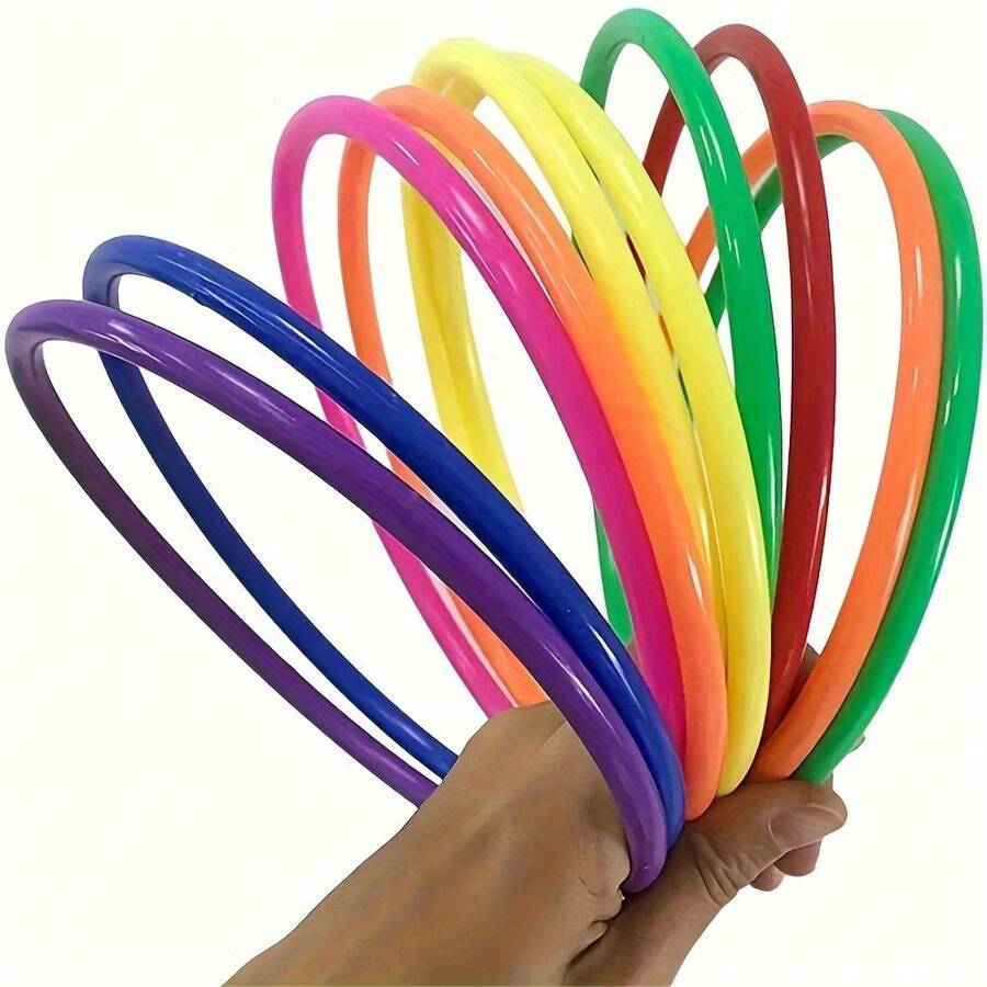 10pcs/Set Random Color Outdoor Agility & Speed Training Hoops, Perfect For Parties And Backyard Fun - Multicolor - View 1