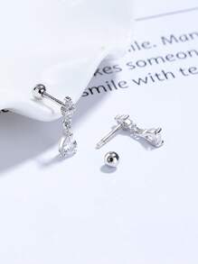 Joyería de piercing de ombligo de plata de ley 925 con gota de agua, aro de ombligo, pendiente de ombligo - soltero - Ver 6